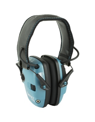 Howard Leight Impact Sport, Electronic Earmuff, Folding, Teal
