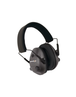 Champion Traps & Targets Earmuffs, Electronic, 25dB NRR, Plastic, Black