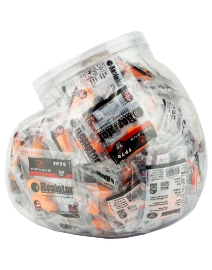Radians Ear Plug, Foam Orange, Display Tub, 100 Pack