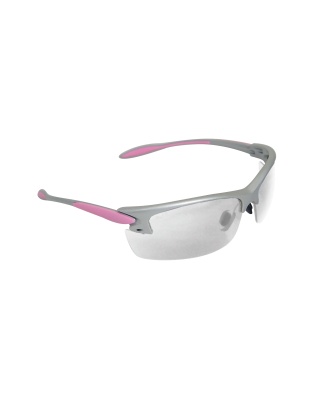 Radians Glasses, Silver and Pink Frame, Clear Lens