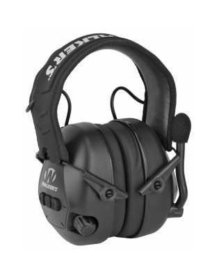 Walker's Passive Earmuff With Bluetooth, Black, Adjustable Boom Mic