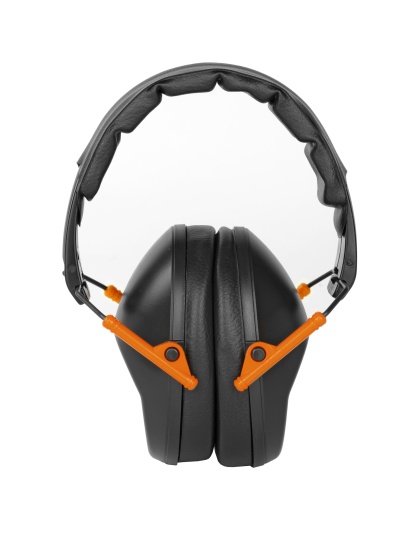Walker's Passive, Folding Earmuff, Black/Orange, 1 Pair