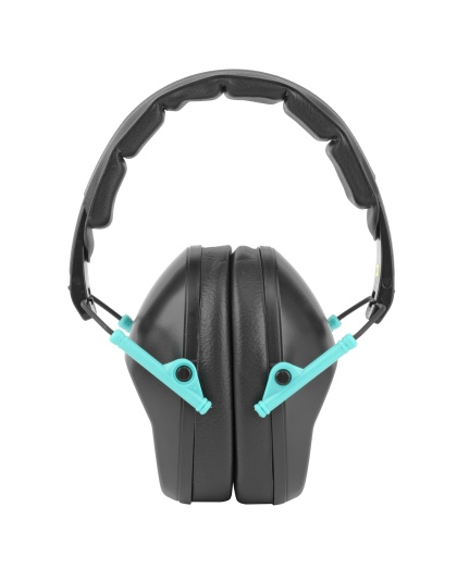 Walker's Passive, Folding Earmuff, Black/Teal, 1 Pair