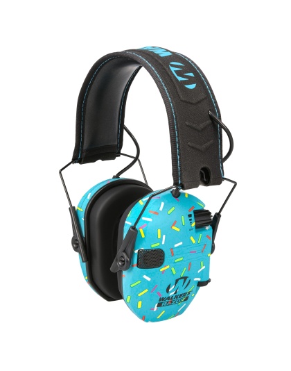 Walker's Razor Slim, Electronic Earmuff, Blue Sprinkle