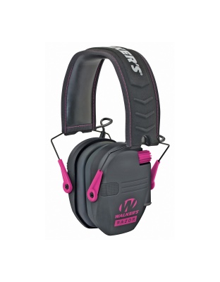 Walker's Razor, Electronic Earmuff, Black/Pink, 1 Pair