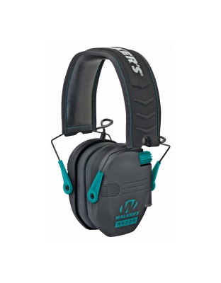 Walker's Razor, Electronic Earmuff, Black/Teal, 1 Pair
