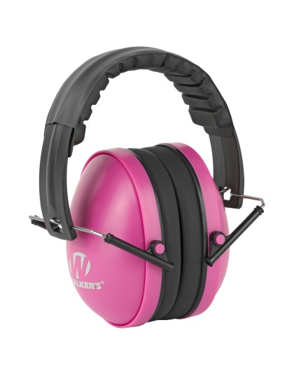 Walker's Folding Earmuff, Pink, 1 Pair, Will Not Fit Adults - Ideal For Smaller Heads