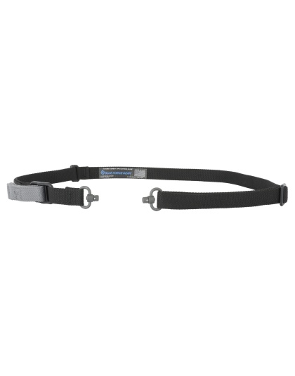 Blue Force Gear Vickers ONE Sling, 2-Point Combat Sling, Push Button Swivels, 54" with Adjuster Tightened, Black, 1" Webbing