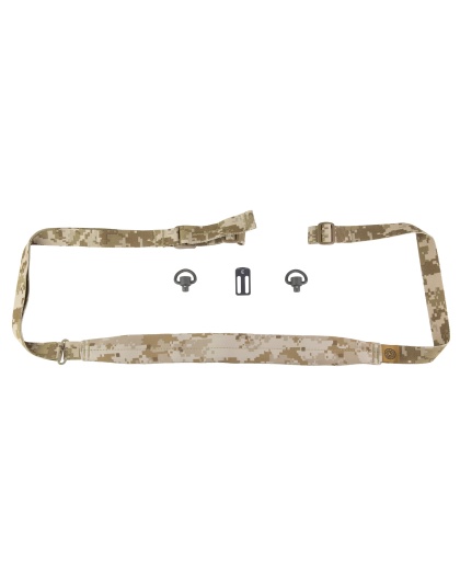GBRS Group Second Best Sling Bundle, 40" Adjustable Front End, 20" Adjustable Back End, 16" Minimalist Neck Pad, Desert Digi, Includes Black Triglide and D-Loop