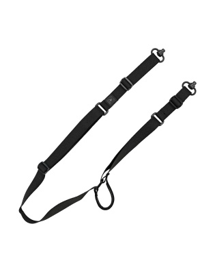 GrovTec Sabre 2 Point Sling, Matte Finish, Black, Includes Push Button Swivels