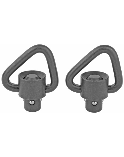 GrovTec Recessed Plunger Heavy Duty Push Button Swivels, Manganese Phosphate, Angled Loop