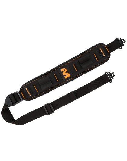 Muddy Summit Ridge Flexible Comfort Sling, Adjustable Length, Black and Orange, Includes QD Swivels