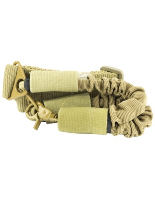 NcSTAR Single Point Sling, Tan, 30" Length (Fully Extended), Fits AR Style Single Point Yoke Rings