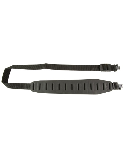 Quake Claw Standard 2.0, 2 Point Rifle Sling, Black, Includes Hush Stalker II QD Metal Sling Swivels