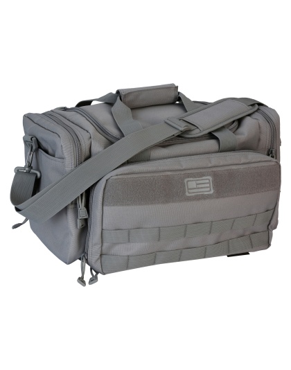 Evolution Outdoor Range Bag, Polyester, MOLLE Webbing, Hook and Loop Panel, Large Main Compartment with Multiple Exterior Zipper Compartments, Gray
