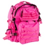 NcSTAR Tactical Backpack, 18"x12"x6" Main Compartment, PVC Construction, Pink, Adjustable Shoulder Straps, Exterior PALS/MOLLE Webbing