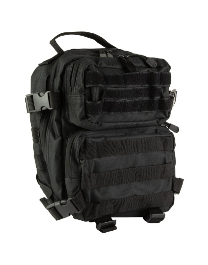 NcSTAR Every Day Pack, Backpack, 12.5"x11.5"x3" Main Compartment, Black, Two Small Compartments with Four Cinch Straps, Molle Webbing, Adjustable Bottom Straps