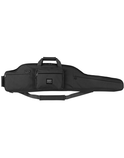 Bulldog Cases Long Range Rifle Case, Fits Single Rifle Up To 52.5", Quilted Lining W/Adjustable Tie Downs, Two Zippered Wide Pockets, 54" Soft Case, Black