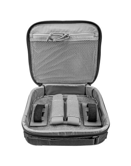 Grey Ghost Gear Pistol Case, Black, Adjustable Carry Strap, Internal Zippered Mesh Pocket, Holds Full Size Pistol and Two Magazines