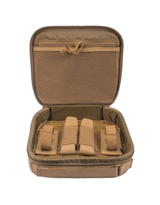 Grey Ghost Gear Pistol Case, Coyote, Adjustable Carry Strap, Internal Zippered Mesh Pocket, Holds Full Size Pistol and Two Magazines