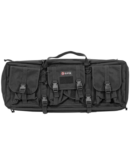 GPS Tactical Double Rifle Case, Black, 28", 600 Denier Polyester