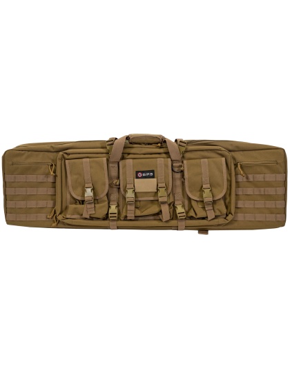 GPS Tactical Double Rifle Case, Flat Dark Earth, 42", 600 Denier Polyester