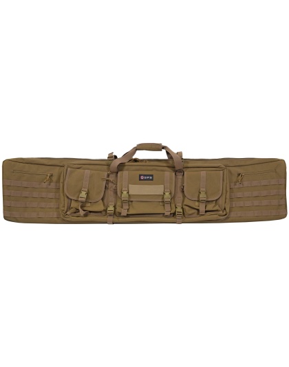 GPS Tactical Double Rifle Case, Flat Dark Earth, 55", 600 Denier Polyester