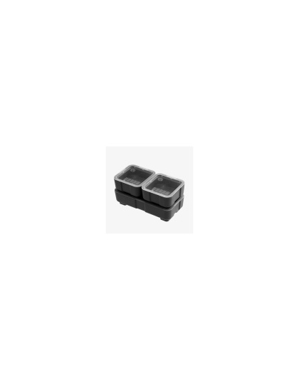 Magpul Industries DAKA Bins, 2X2 and 2X4 Set, Compatible with DAKA GRID Organizer Panels, 2X2 Measures 3.2"x3.2"x1.3" and 2X4 Measures 3.2"x6.9"x1.3" Internal, Matte Finish, Black, (1)-2X4 Bin and (2)-2X2 Bins Included