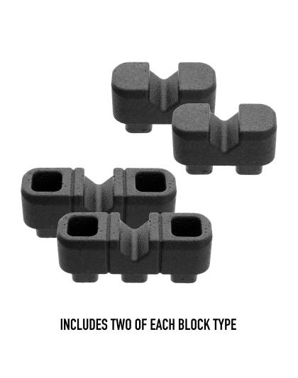Magpul Industries DAKA, Angled Block Kit, Black, Includes (2) Double V-Blocks and (2) Triple V-Blocks