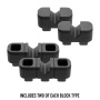 Magpul Industries DAKA, Angled Block Kit, Black, Includes (2) Double V-Blocks and (2) Triple V-Blocks