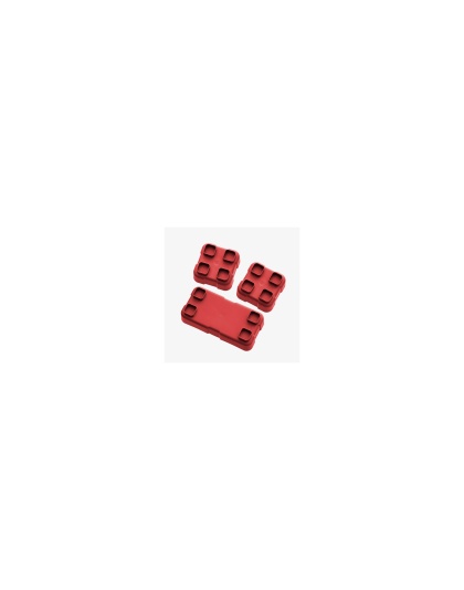 Magpul Industries DAKA Bins, 2X2 and 2X4 Set, Compatible with DAKA GRID Organizer Panels, 2X2 Measures 3.2"x3.2"x1.3" and 2X4 Measures 3.2"x6.9"x1.3" Internal, Matte Finish, Red, (1)-2X4 Bin and (2)-2X2 Bins Included