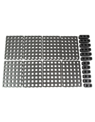 Magpul Industries DAKA, Rifle Grid Case Organizer, Black, Includes (8)-GRID Panels, (6)-Triple Blocks, (6)-Double Blocks, (4)-DAKA Gear Straps, and (8)-Adhesive Gap Shims