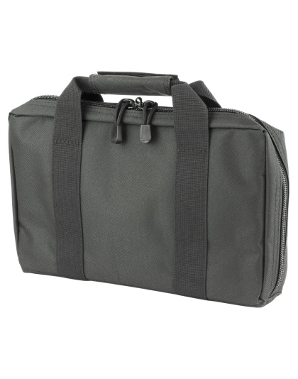 NcSTAR Discreet Pistol Case, Nylon, Black, Two Padded Handgun Compartments, Six Elastic Magazine Loops, Carry Handle