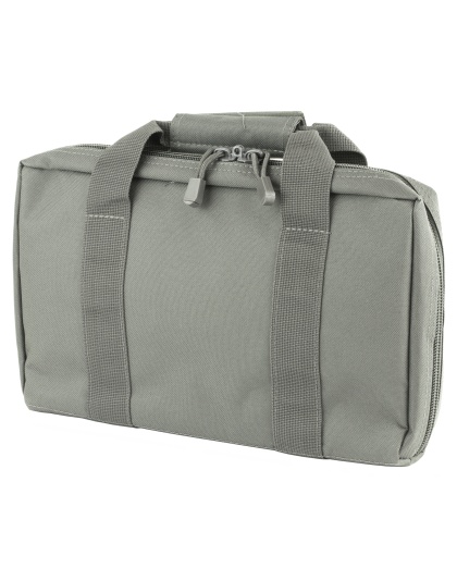 NcSTAR Discreet Pistol Case, Nylon, Gray, Two Padded Handgun Compartments, Six Elastic Magazine Loops, Carry Handle