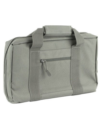 NcSTAR Discreet Pistol Case, Nylon, Gray, Two Padded Handgun Compartments, Six Elastic Magazine Loops, Carry Handle
