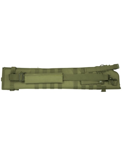 NcSTAR Shotgun Scabbard, Green, Nylon, 29" Length, Six Metal D-Ring locations, Includes Padded Shoulder Sling