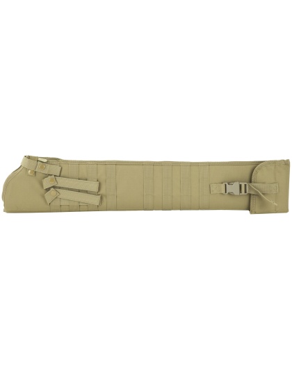 NcSTAR Shotgun Scabbard, Tan, Nylon, 29" Length, Six Metal D-Ring locations, Includes Padded Shoulder Sling