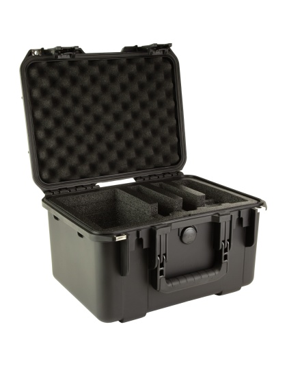 SKB Sports i-Series, Two Handgun Case, 15"x10.375", Polypropylene Copolymer Resin, Black, Holds 6 Magazines