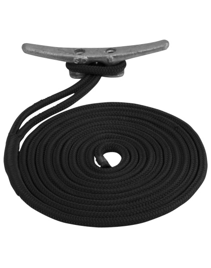 Sea-Dog Double Braided Nylon Dock Line - 1/2" x 30 - Black