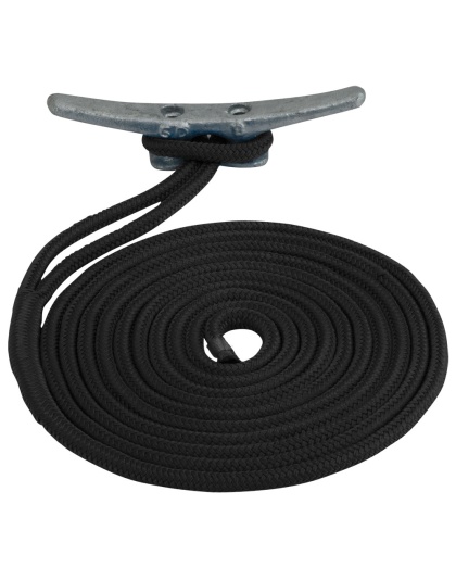 Sea-Dog Double Braided Nylon Dock Line - 5/8" x 20 - Black